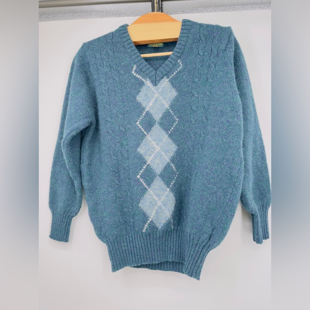 Vintage Fitzpatrick Of Ireland Shetland Wool Sweater Size Eu38